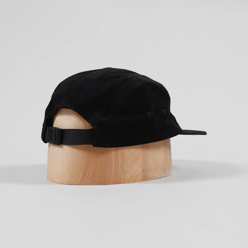 Parlez Ladsun Cord 5 Panel Cap Black-1
