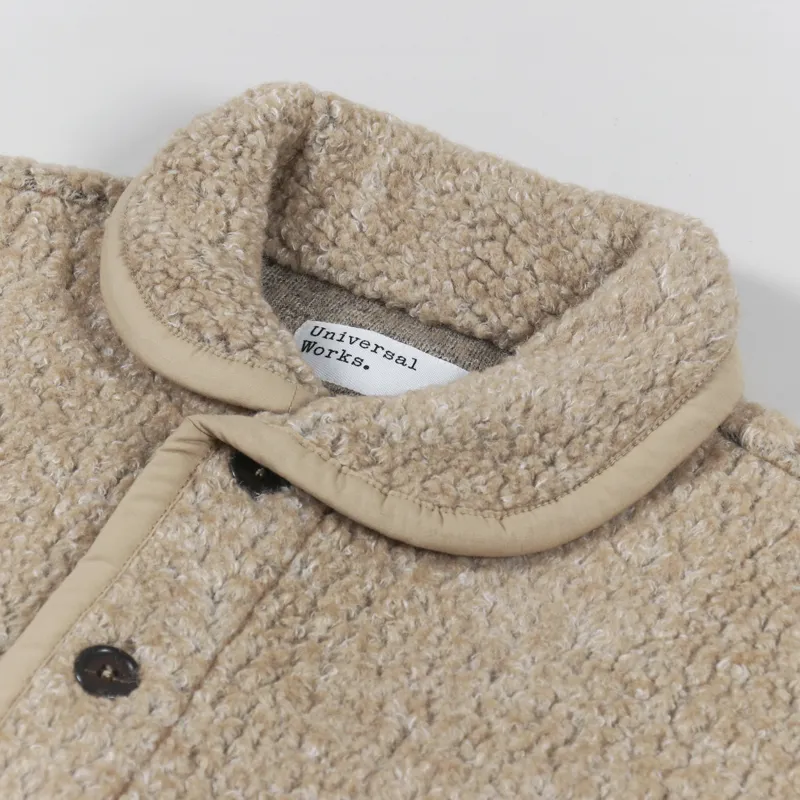 Universal Works Lancaster Jacket Stone Shakespeare Fleece-9