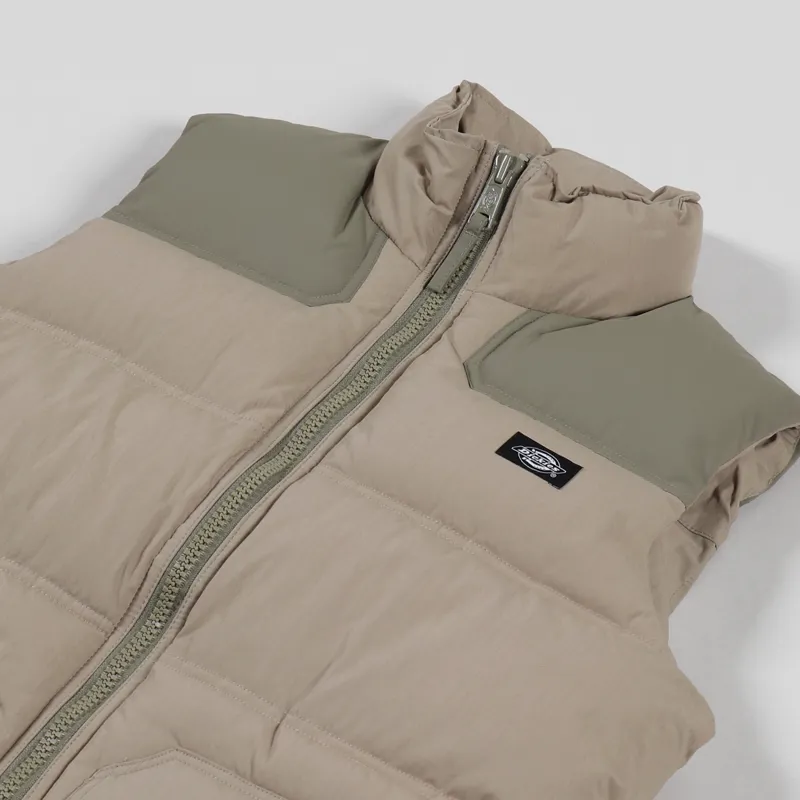 Dickies Lockport Puffer Vest Khaki-3