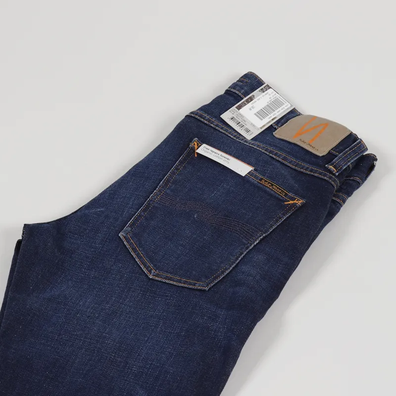 Nudie Jeans Lean Dean Dark Deep Worn-4