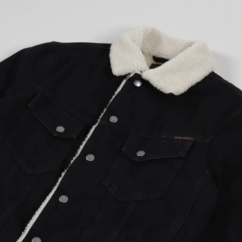 Nudie Jeans Lenny Jacket Black Worn-3