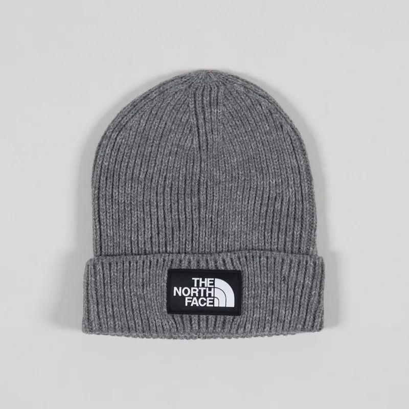 The North Face Box Cuff Beanie Grey Heather