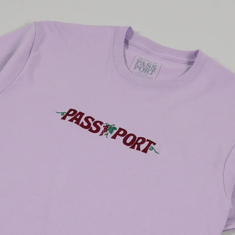 Pass Port Life Is Leisure T Shirt Lavender-2