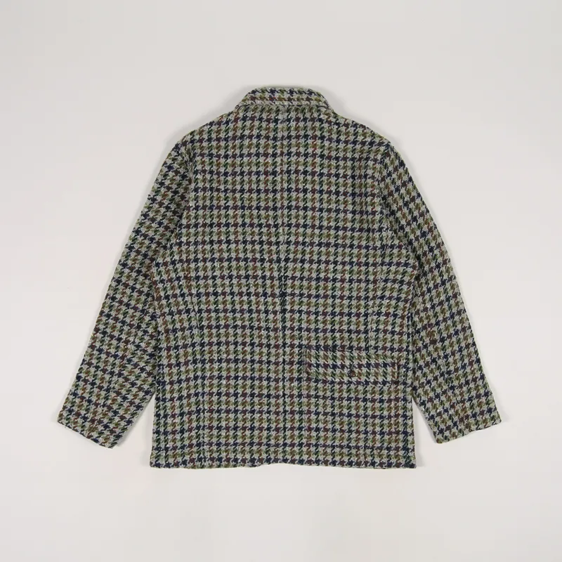 Universal Works Long Bakers Jacket V3 Olive Recycled Tweed-2