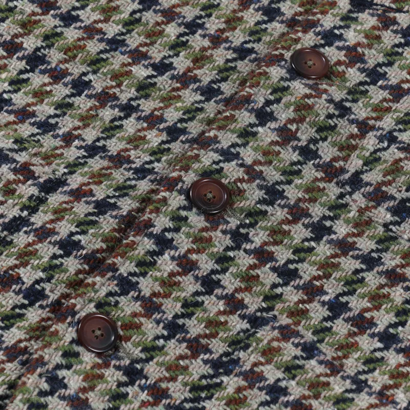 Universal Works Long Bakers Jacket V3 Olive Recycled Tweed-6