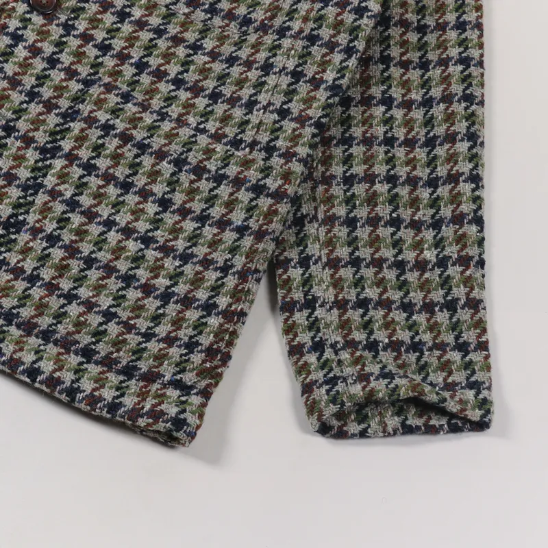 Universal Works Long Bakers Jacket V3 Olive Recycled Tweed-5