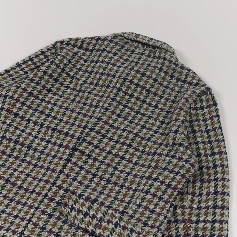 Universal Works Long Bakers Jacket V3 Olive Recycled Tweed-4