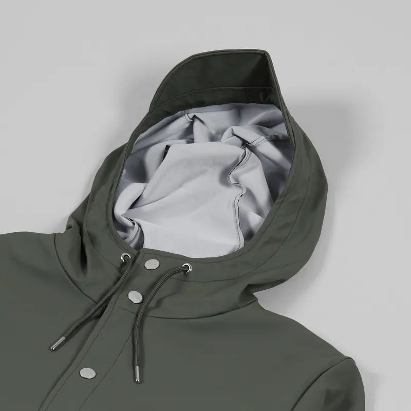 Rains Long Jacket Olive-8