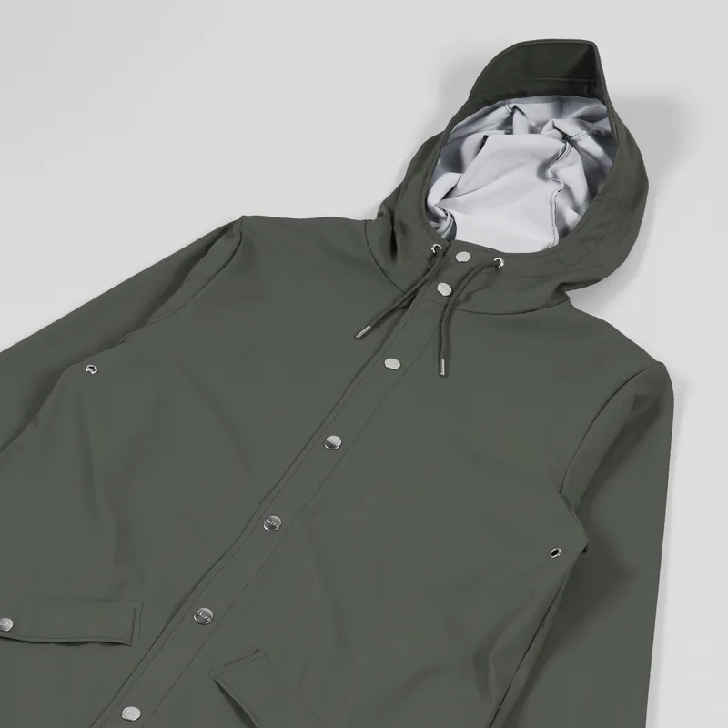 Rains Long Jacket Olive-3