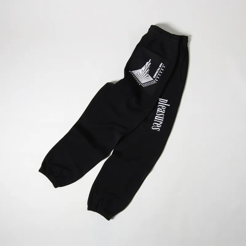 Pleasures Logic Reverse Terry Sweatpants Black