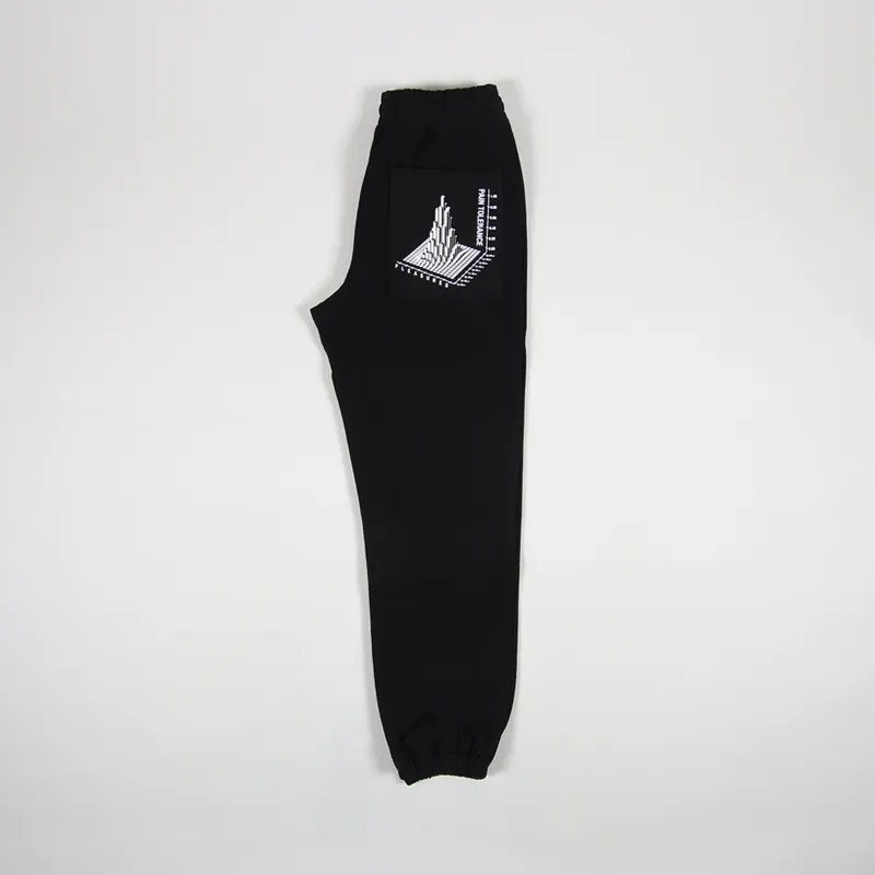 Pleasures Logic Reverse Terry Sweatpants Black-3