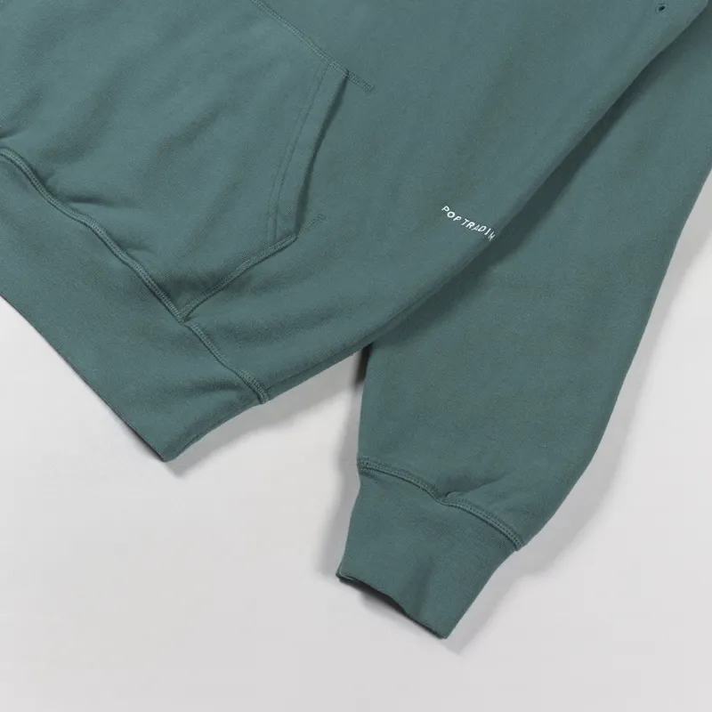 Pop Trading Company Logo Hooded Sweat Bistro Green-4