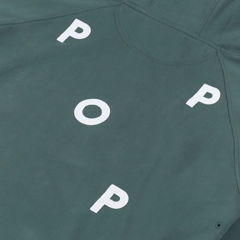 Pop Trading Company Logo Hooded Sweat Bistro Green-5