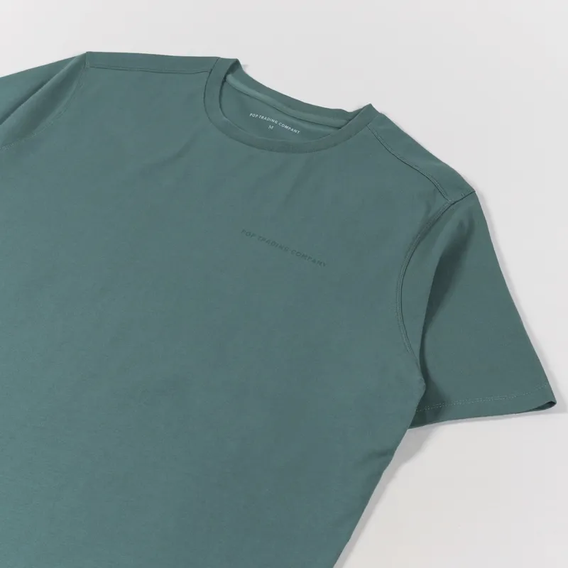 Pop Trading Company Logo T Shirt Bistro Green-1