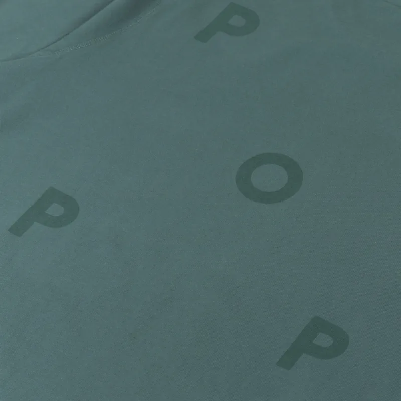 Pop Trading Company Logo T Shirt Bistro Green-4