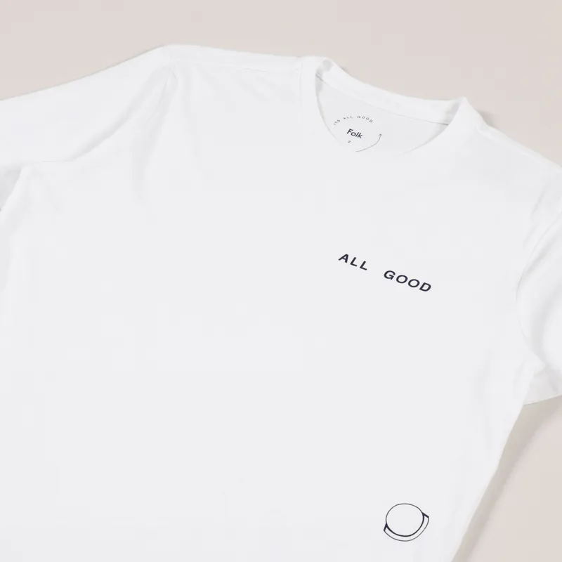 Folk Logo T Shirt White-1