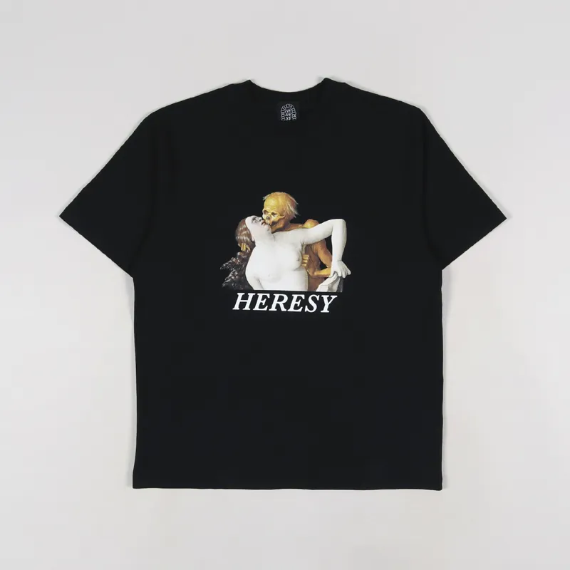 Heresy London Mens Short Sleeve Love Graphic T Shirt Black