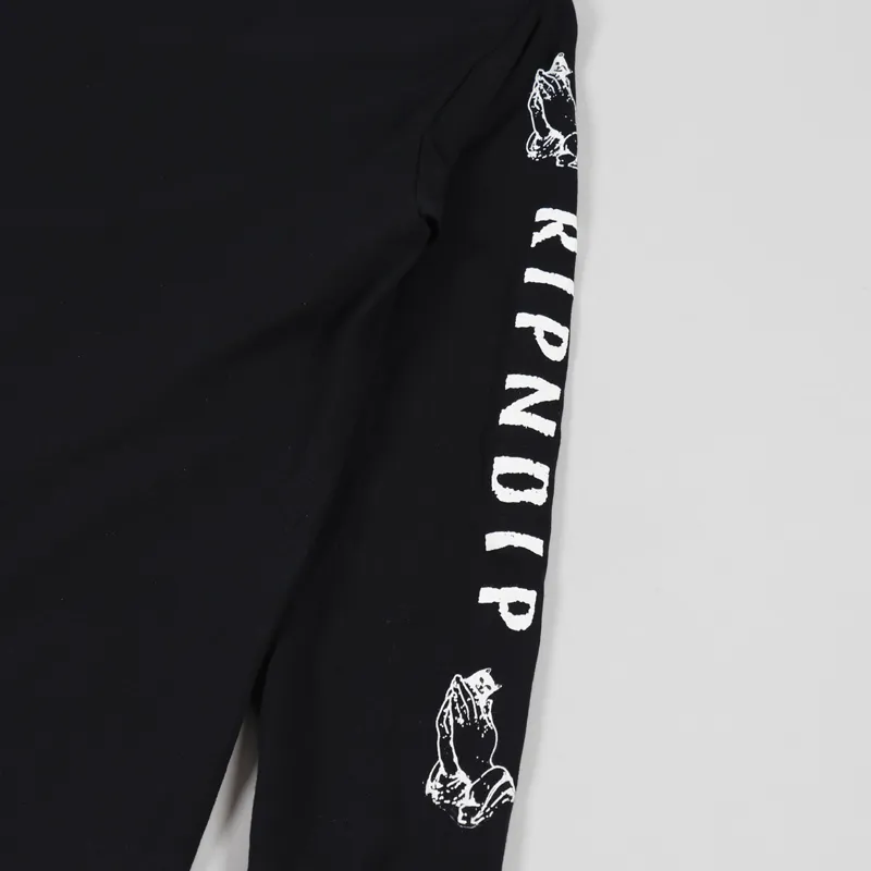 Ripndip Lord Nermal Pocket Long Sleeve T Shirt Black-6