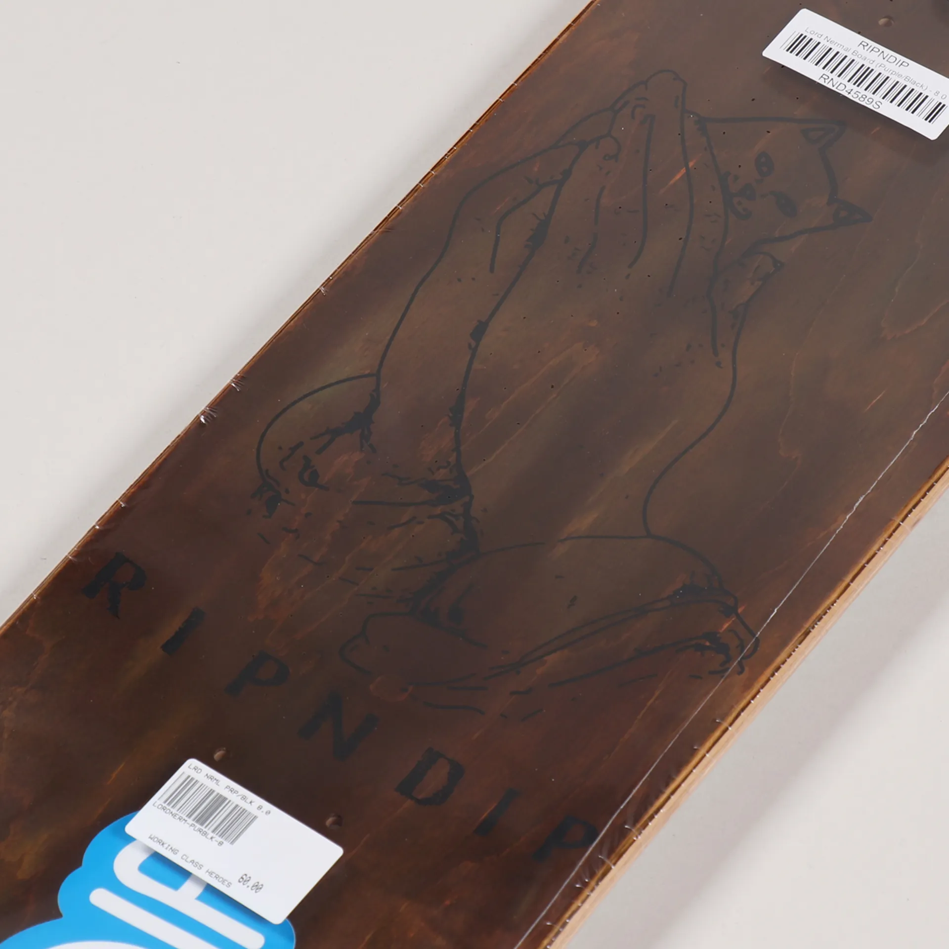 Ripndip Skateobarding Lord Nermal Deck Purple Black 8 Inch 