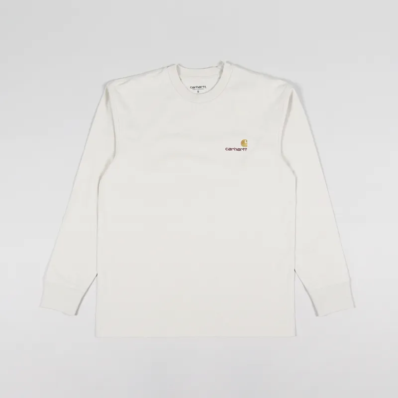 Carhartt WIP Long Sleeve American Script T Shirt Natural