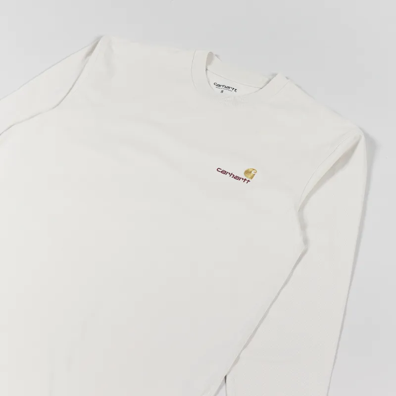 Carhartt WIP Long Sleeve American Script T Shirt Natural-2