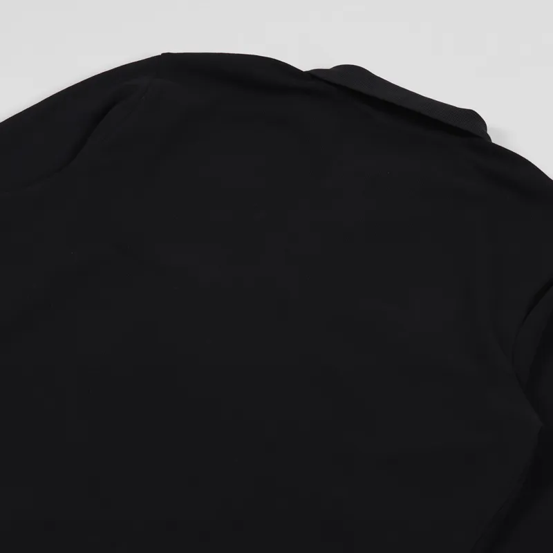 Carhartt WIP Long Sleeve Chase Pique Polo Shirt Black Gold-3