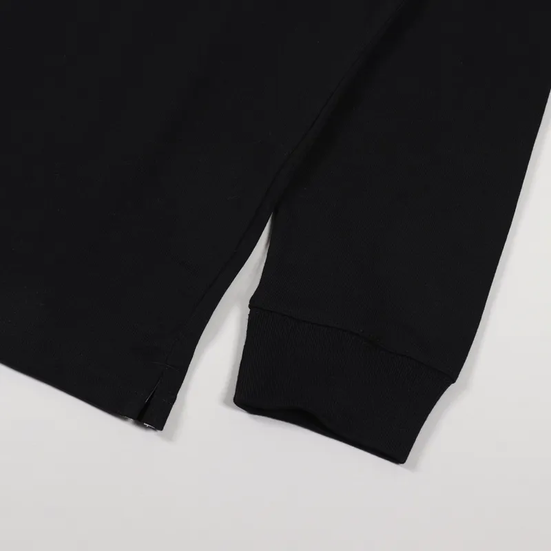 Carhartt WIP Long Sleeve Cord Rugby Polo Black Brown White-5