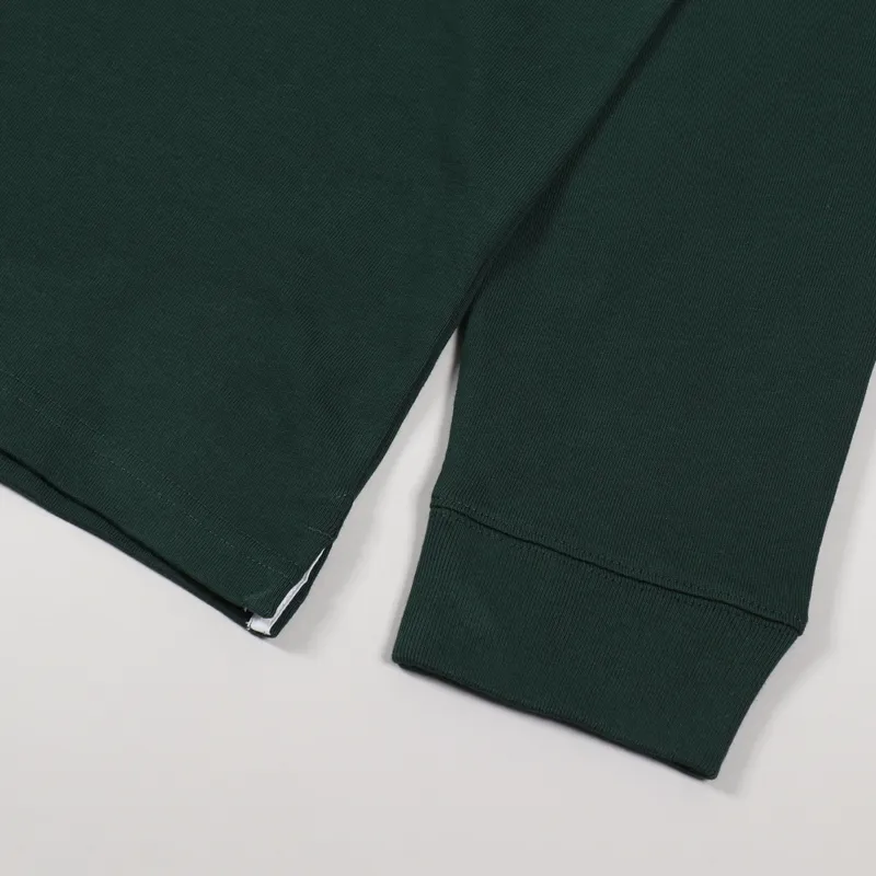 Carhartt WIP Long Sleeve Cord Rugby Polo Green Brown White-5