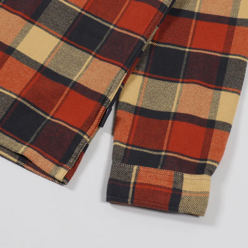 Patagonia Long Sleeve Fjord Flannel Shirt Plots Burnished Red-3