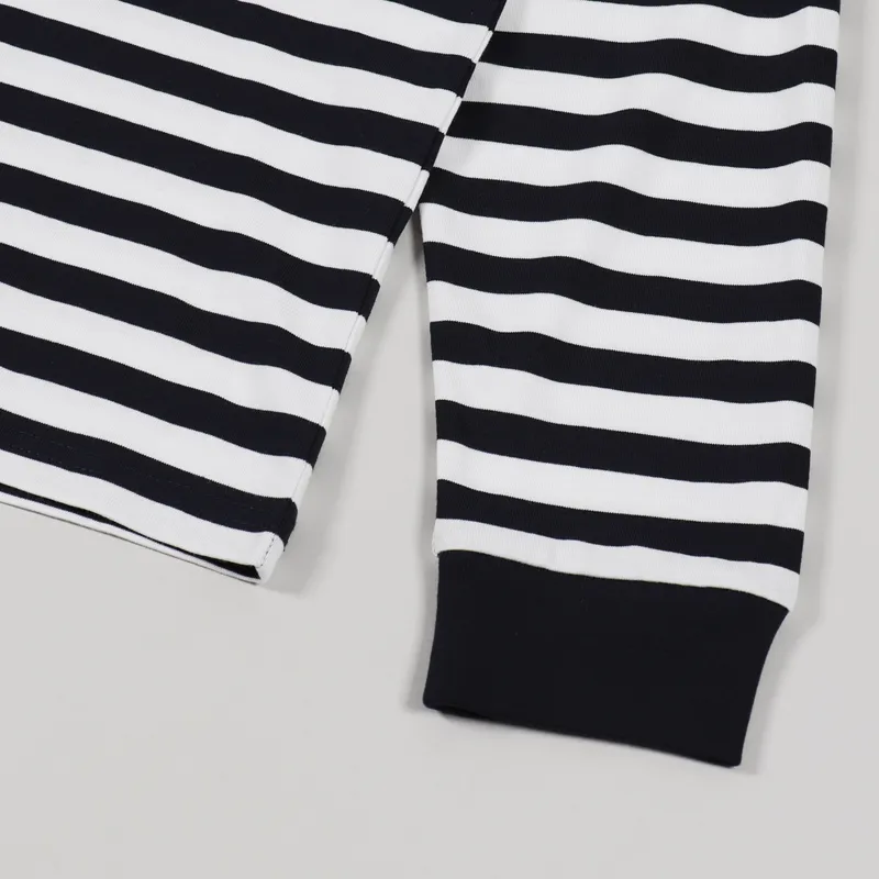 Carhartt WIP Long Sleeve Scotty Pocket T Shirt Dark Navy White-4