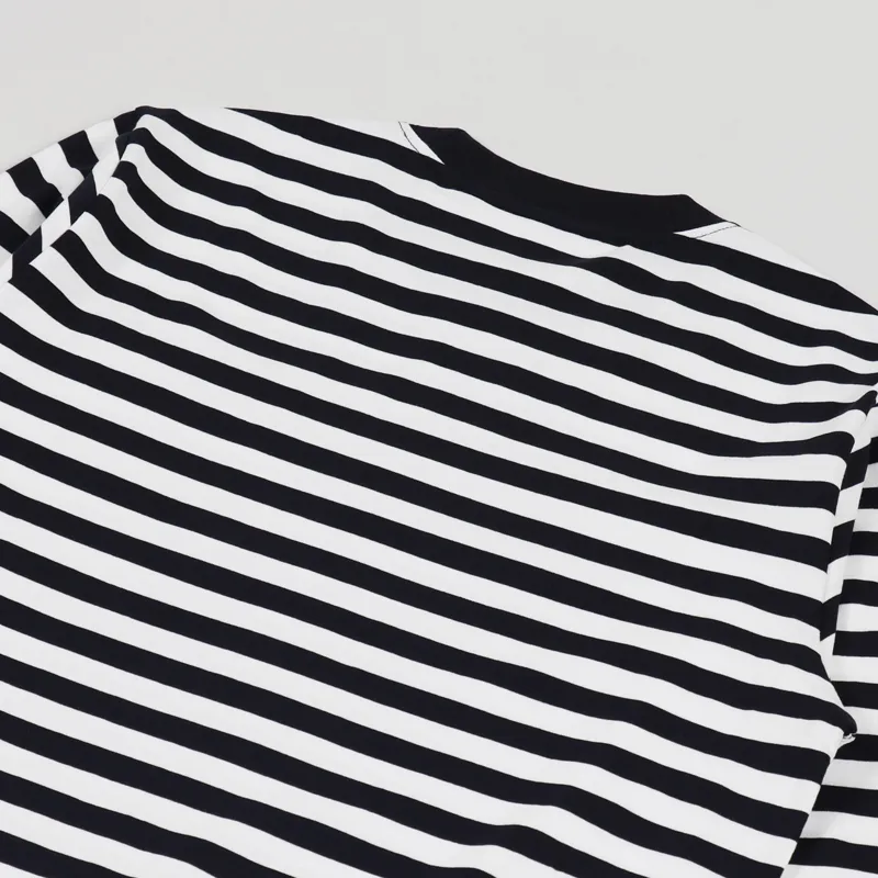 Carhartt WIP Long Sleeve Scotty Pocket T Shirt Dark Navy White-3