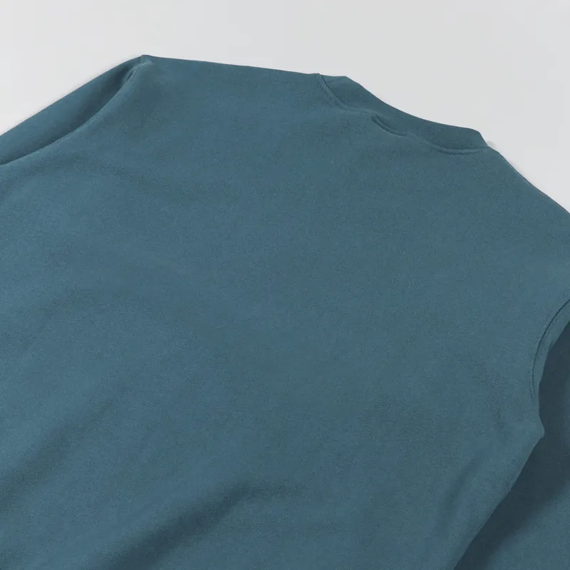 Dime MTL Mens Little Logo Crew Neck Sweatshirt Real Teal