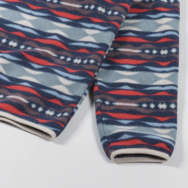 Patagonia Lightweight Synchilla Snap-T Fleece Pullover Coast Highway Multi Big Sumac Red-4