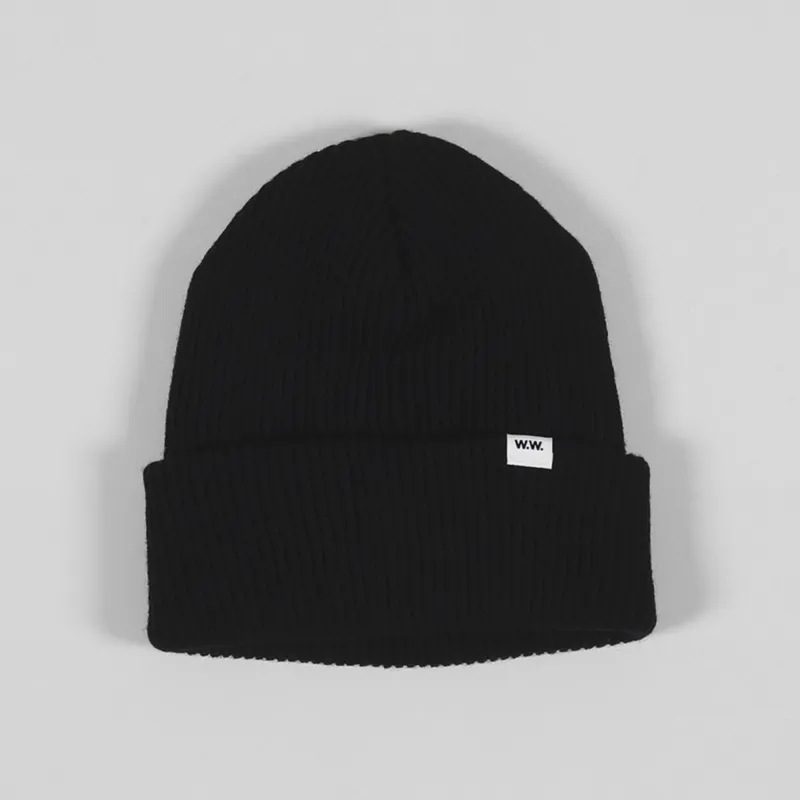 Wood Wood Mande Beanie Black