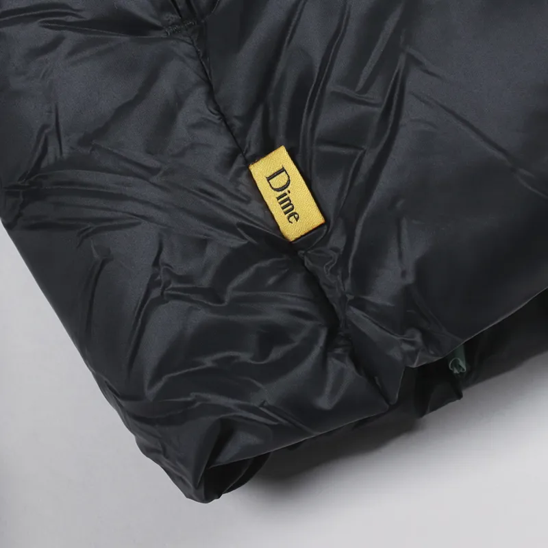 Dime MTL Mens Insulated Midweight Wave Puffer Jacket Black