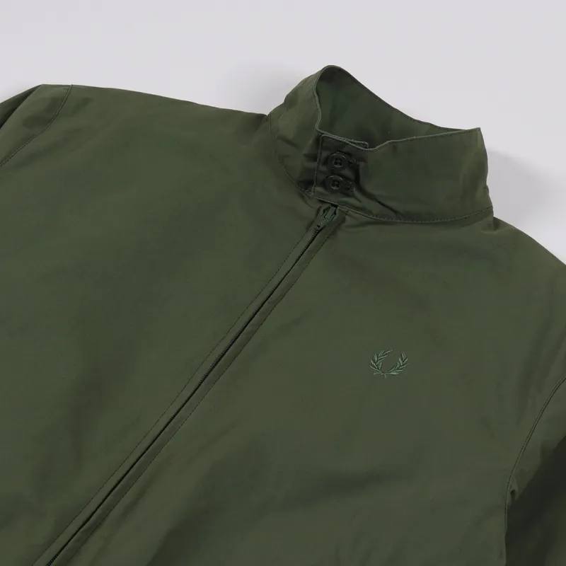 Fred Perry Reissues Made In England Waxed Harrington Jacket Dark Fern-3