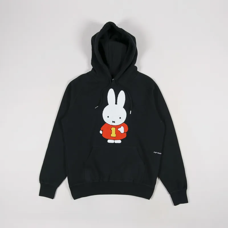 Pop Trading Company Mens Logo Miffy Hooded Sweatshirt Black