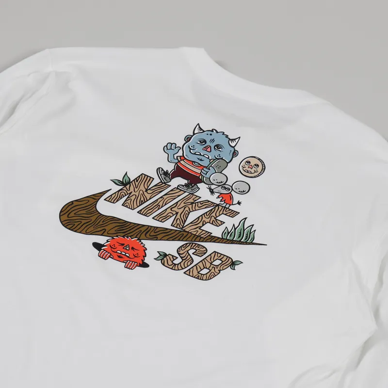 Nike SB Mooncast Long Sleeve T Shirt White Black-2