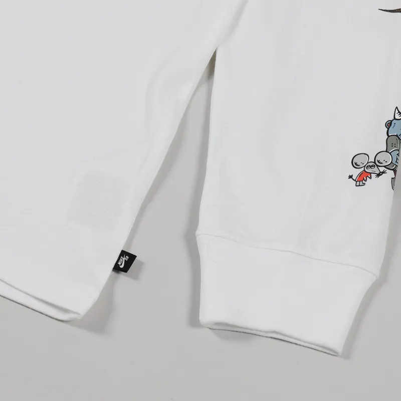 Nike SB Mooncast Long Sleeve T Shirt White Black-4