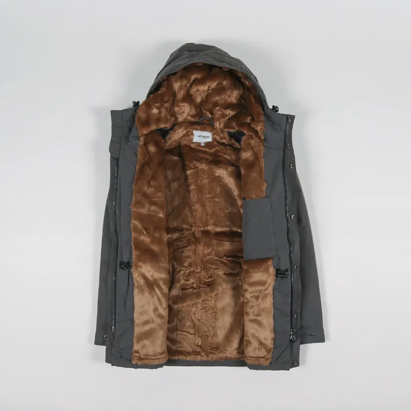 Carhartt WIP Mens Morden Jacket Slate Grey Tawny Winter Parka