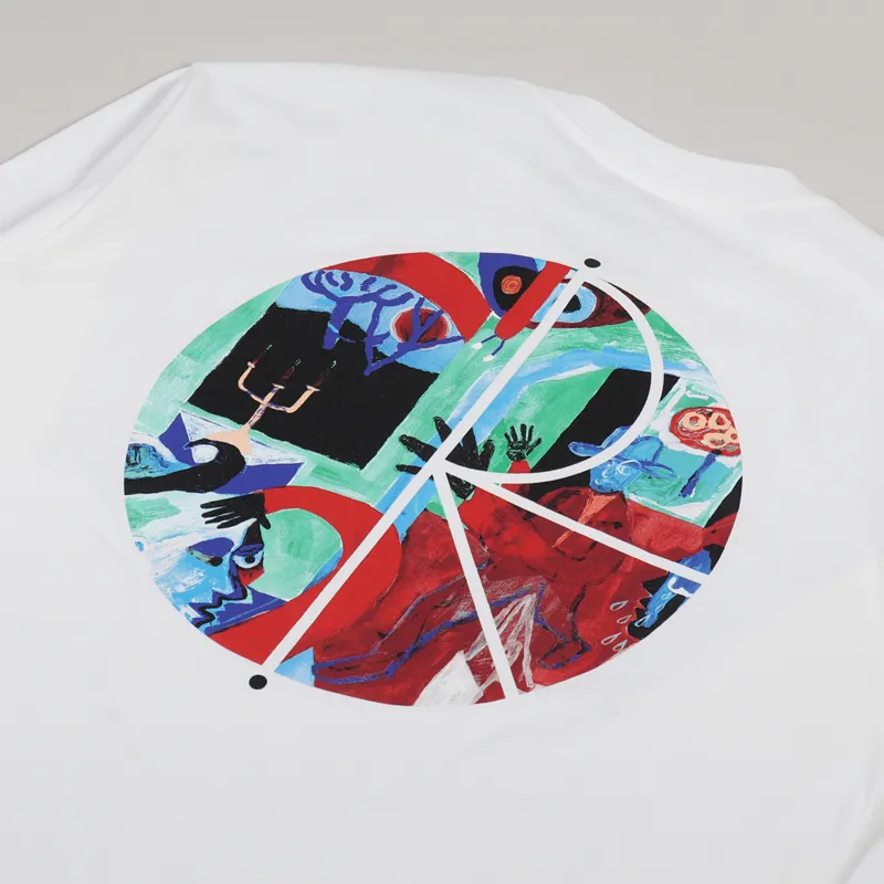 Polar Skate Co. Moth House Fill Logo Long Sleeve T Shirt White-2