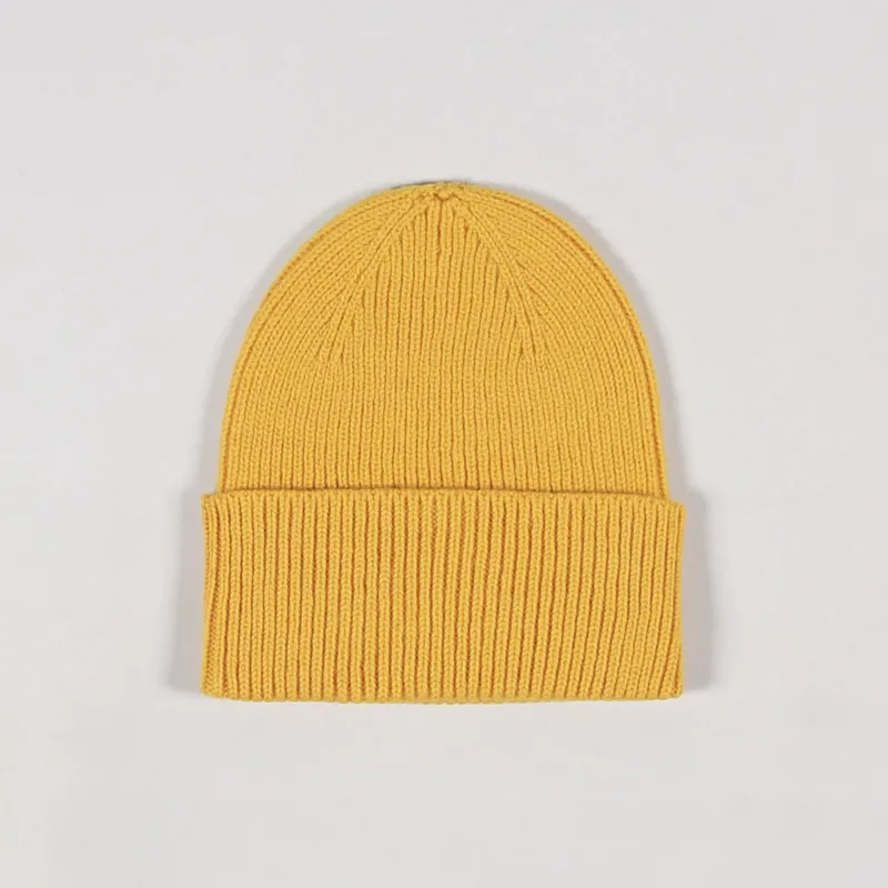 Colorful Standard Merino Wool Beanie Burned Yellow-1