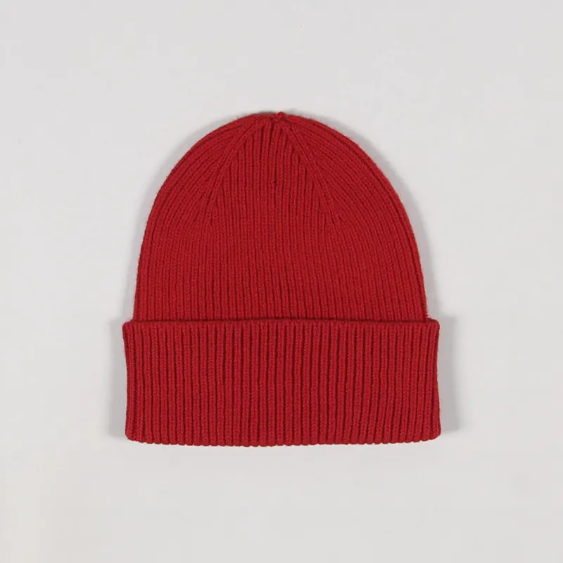 Colorful Standard Merino Wool Beanie Scarlet Red-1