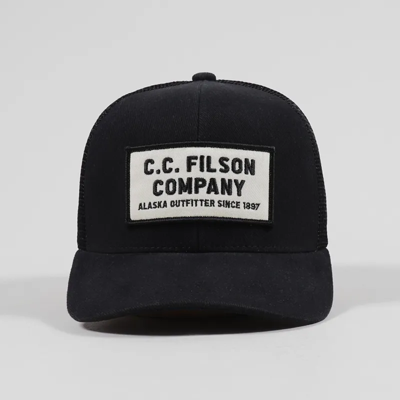 Filson Mesh Snap-Back Logger Cap Black-2