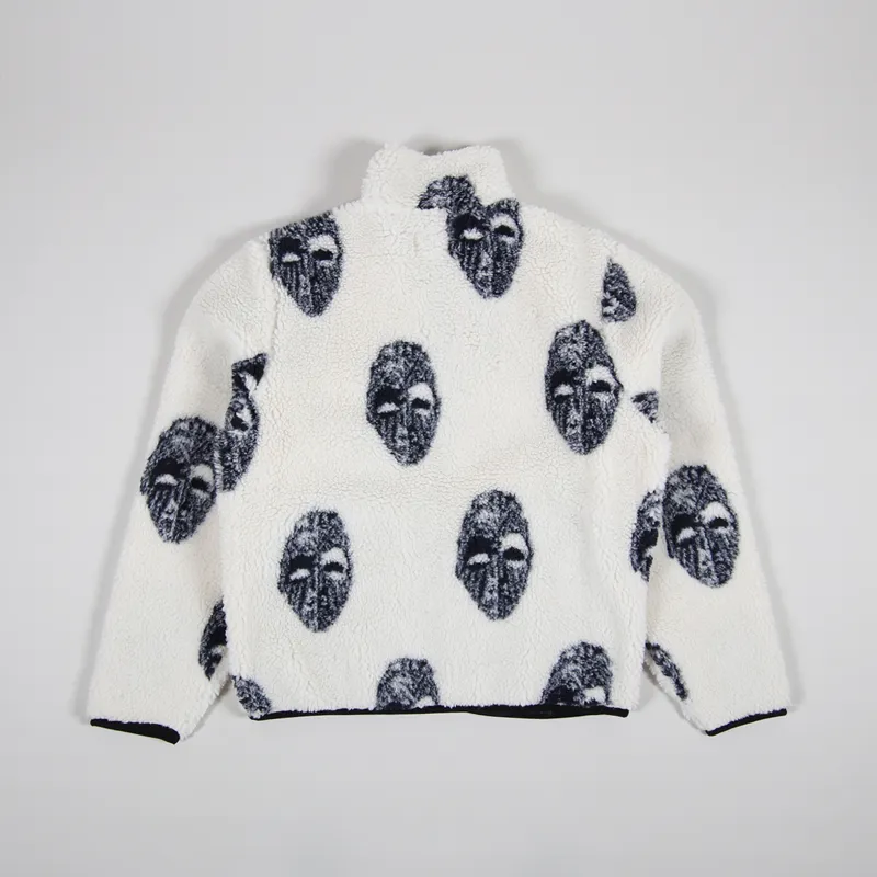 Stussy Mask Jacquard Sherpa Fleece Natural-2