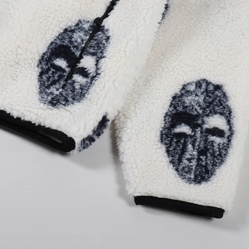 Stussy Mask Jacquard Sherpa Fleece Natural-8