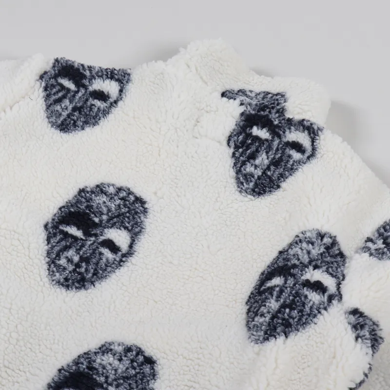 Stussy Mask Jacquard Sherpa Fleece Natural-9