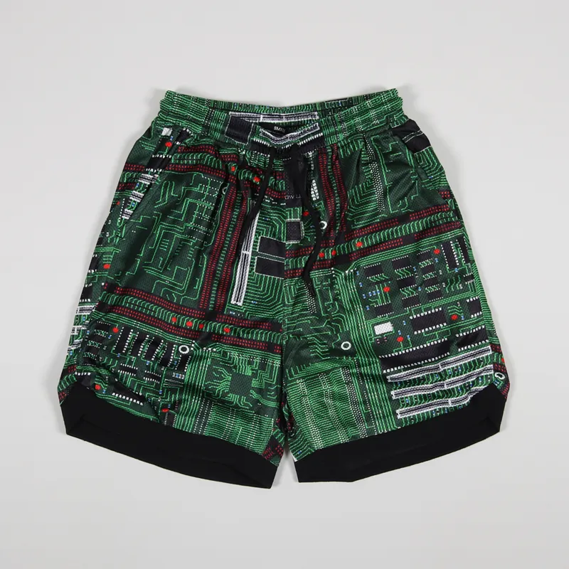 Pleasures Motherboard Basketball Shorts Green