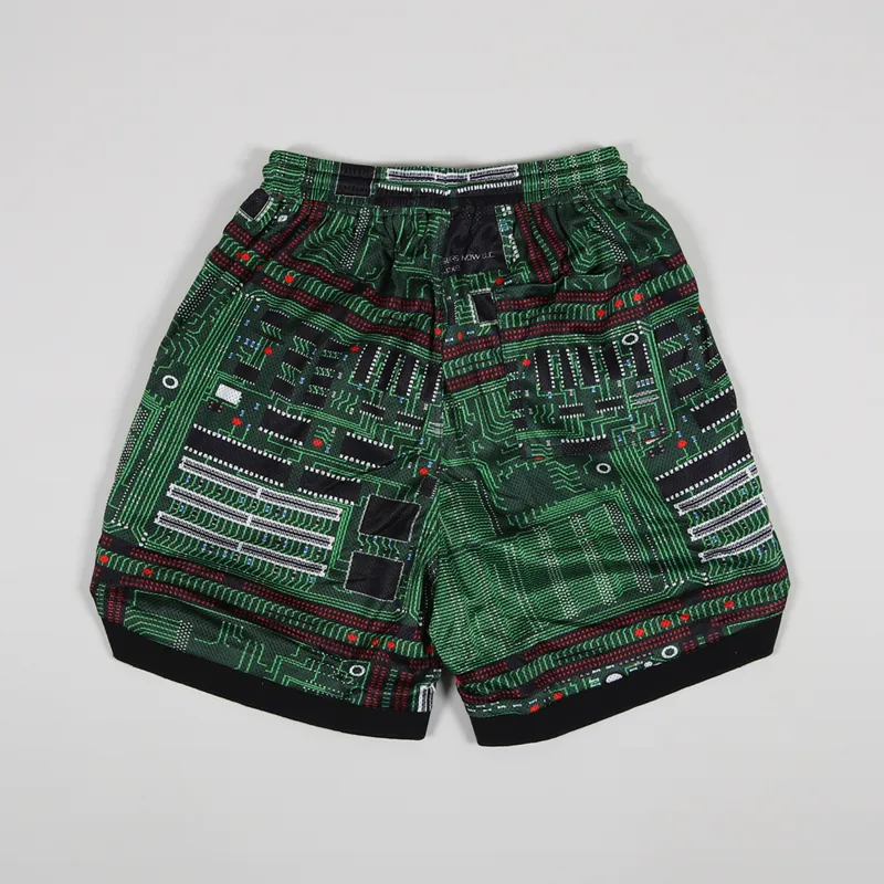 Pleasures Motherboard Basketball Shorts Green-1