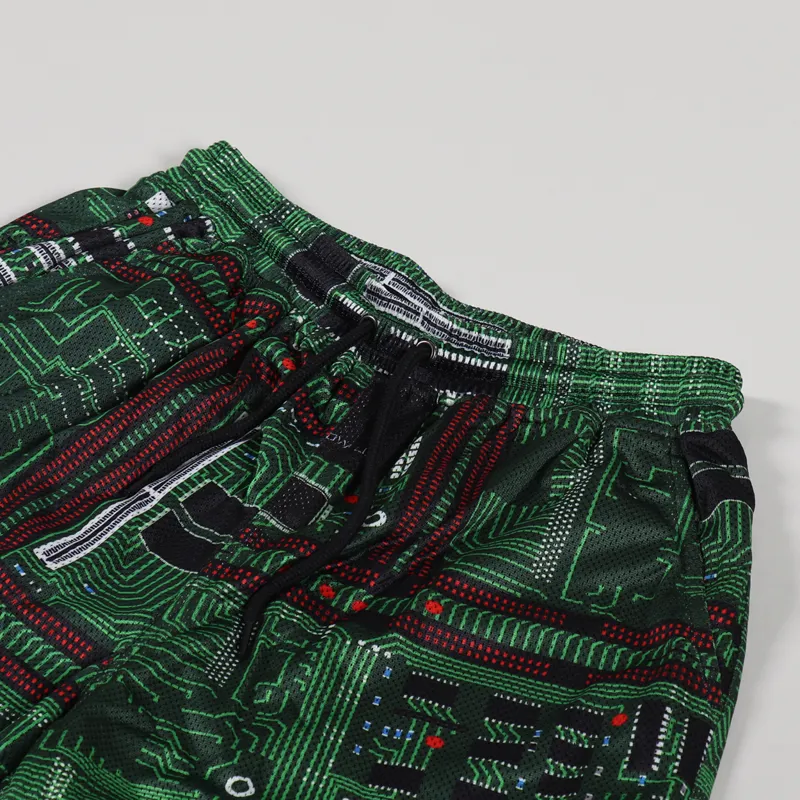 Pleasures Motherboard Basketball Shorts Green-2